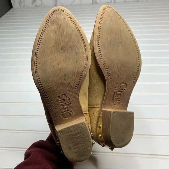 Sam Edelman Holt Camel Suede Leather Ankle Boots - Picture 11 of 12